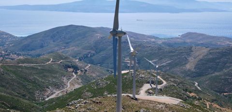 Windfarm auf der &Auml;g&auml;is-Insel Evia (Bild: Enelgreenpower.com)