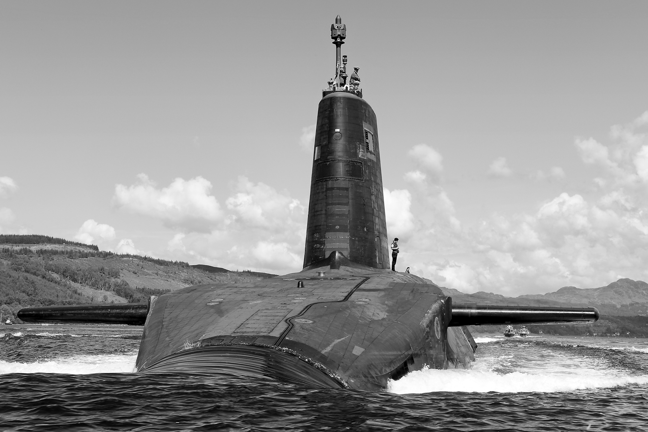 Das Unterseeboot HMS Victorious tr&auml;gt Atomwaffen an Bord. Mindestens eines dieser U-Boote patrouilliert permanent, um f&uuml;r einen atomaren Schlag bereit zu sein. (Bild: UK Ministry of Defence) 
